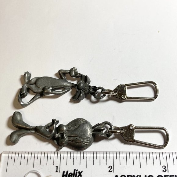 Vintage Sylvester Tweety Bird Zipper Pull Purse Charm Looney Tunes Warner Bros. - Picture 9 of 9